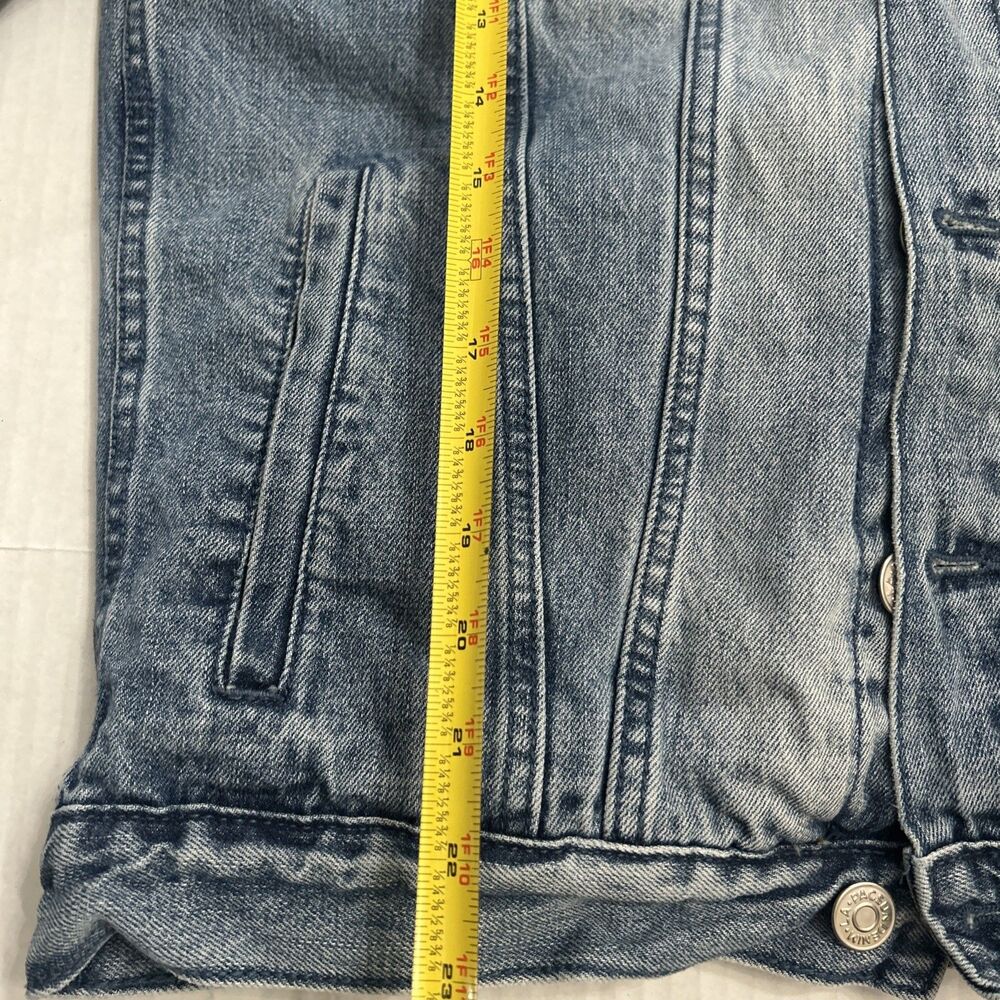 PacSun Sherpa lined Mens Denim Jacket Trucker Style Sz S - Picture 7 of 16